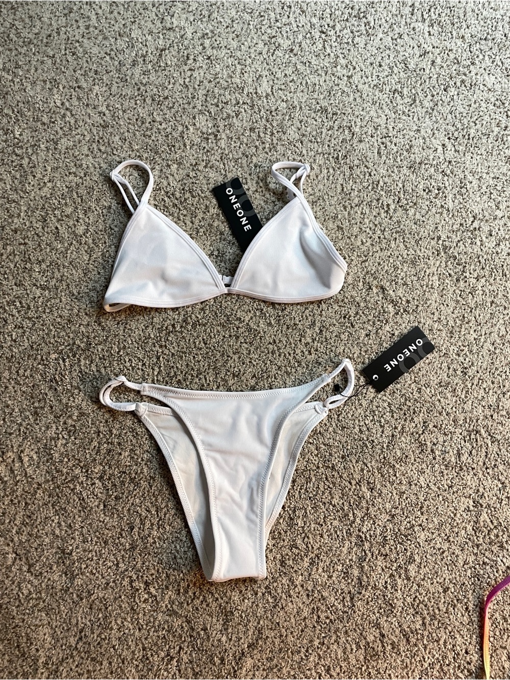 OneOne White Triangle Bikini Set - Classic Women’s Swimwear